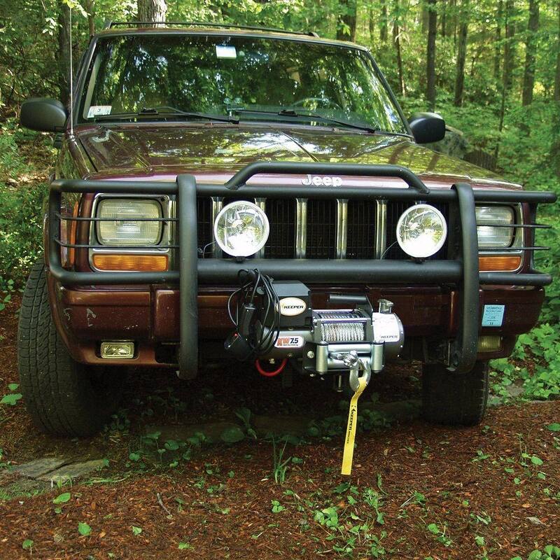 Keeper 7,500 lbs. Portable Electric Winch 12VDC with Rapid Mount - KW75122RM-1