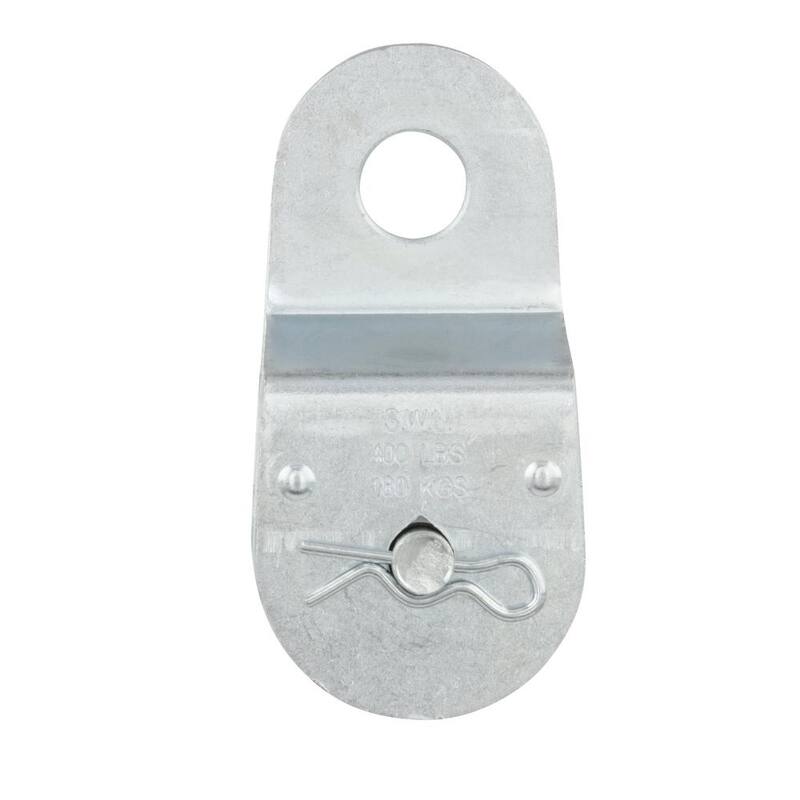 Hardware Essentials 1-1/2 in. Double Sheave Heavy Duty Pulley with Fixed Eye (2-Pack) - 852494.0