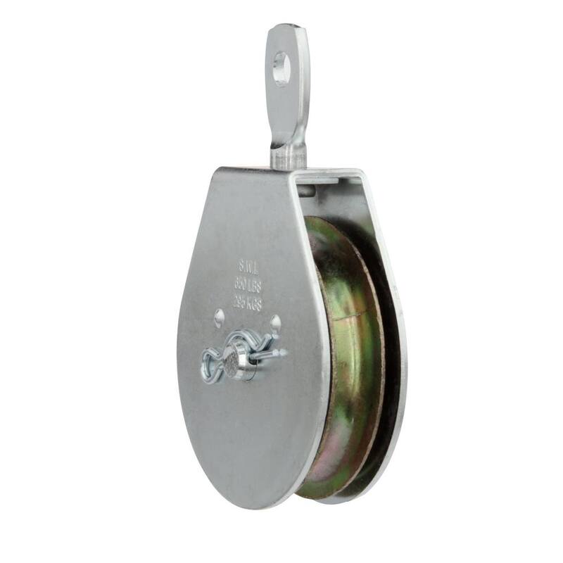 Hillman 3 in. Single Sheave Heavy Duty Pulley with Swivel Eye (2-Pack) - 852490.0
