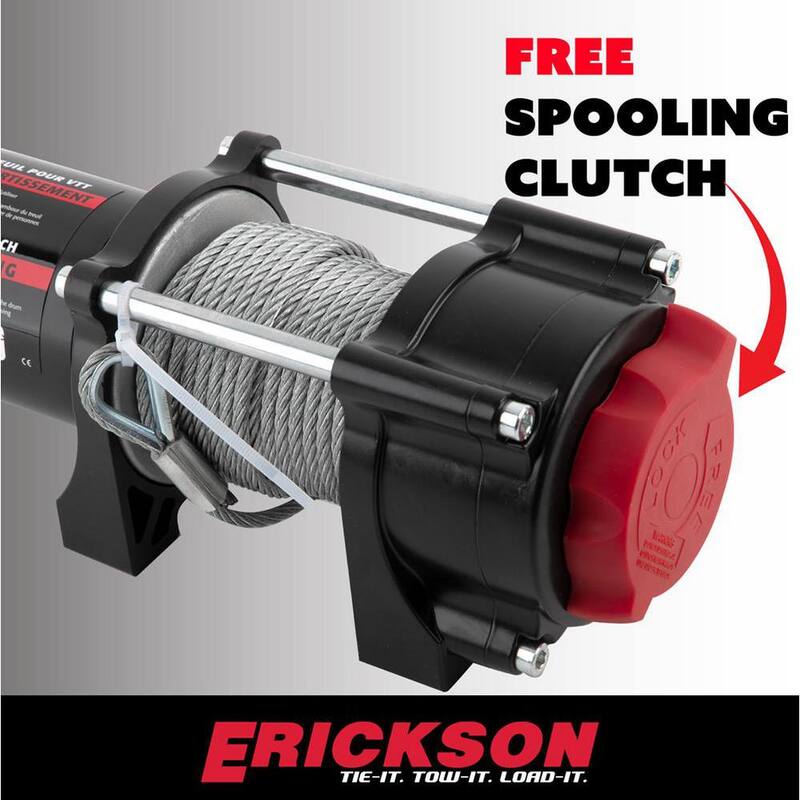 Erickson 12-Volt DC 50 ft. 3000 lb. Electric Winch - 06424