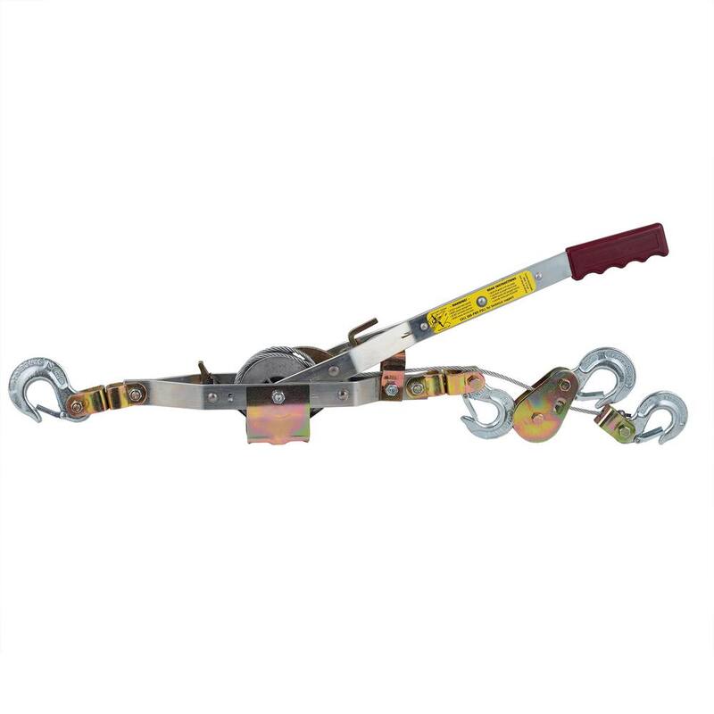Maasdam Pow'R Pull 1 to 2-ton Capacity Convertible Winch Puller Come Along Tool with Included Cable - 144C-6