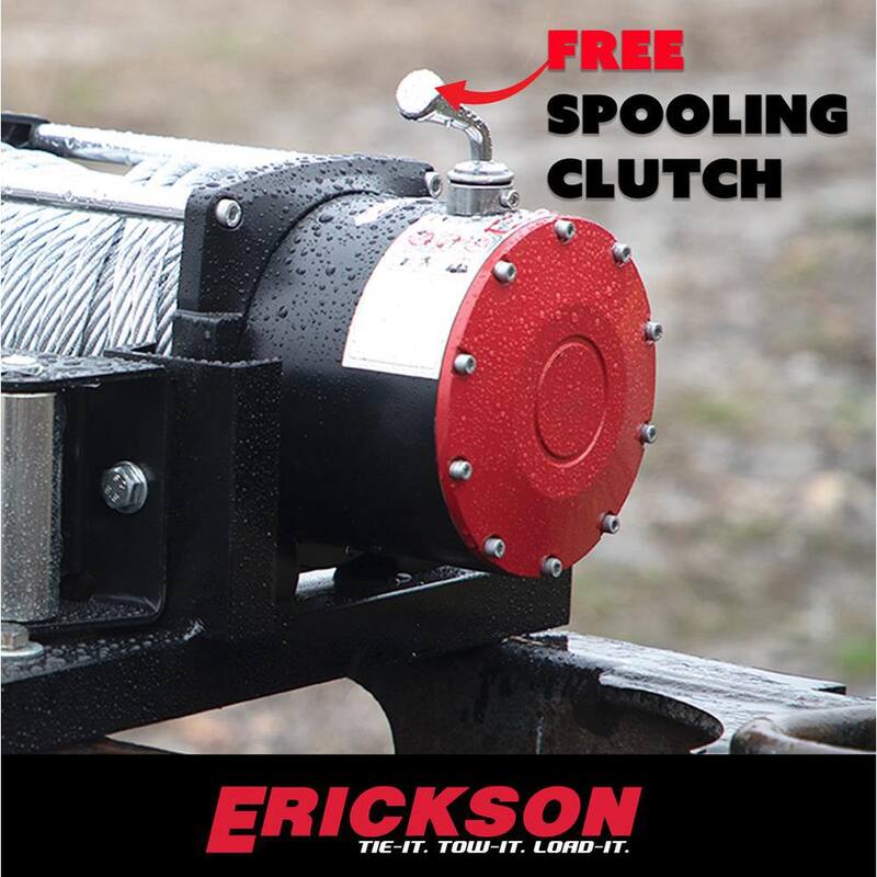 Erickson 12-Volt DC 72 ft. 17500 lb. Electric Winch - 06438