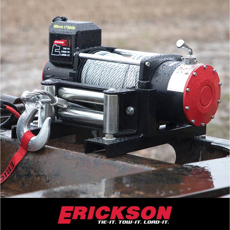 Erickson 12-Volt DC 72 ft. 17500 lb. Electric Winch - 06438
