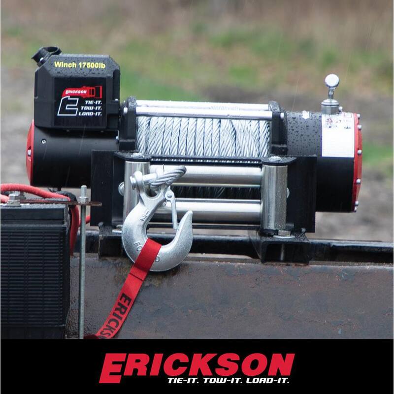Erickson 12-Volt DC 72 ft. 17500 lb. Electric Winch - 06438