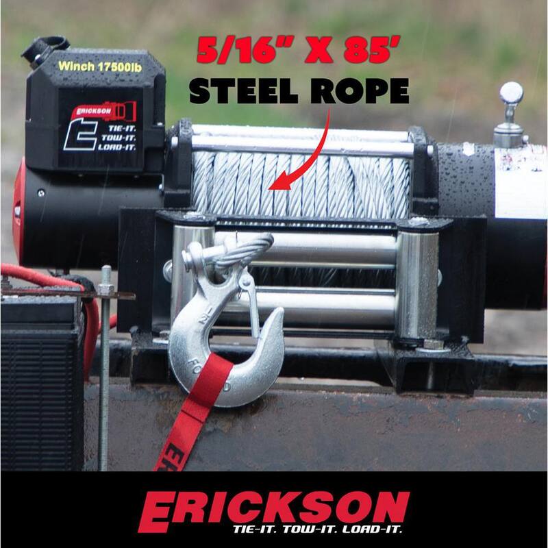 Erickson 12-Volt DC 72 ft. 17500 lb. Electric Winch - 06438