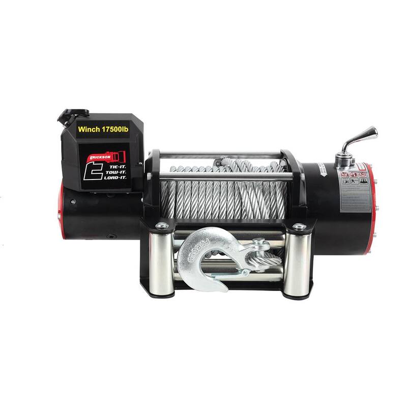 Erickson 12-Volt DC 72 ft. 17500 lb. Electric Winch - 06438
