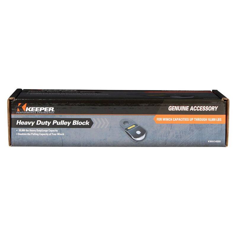 Keeper 20,000 lbs. Capacity Winch Pulley Block Assembly - KWA14550-1