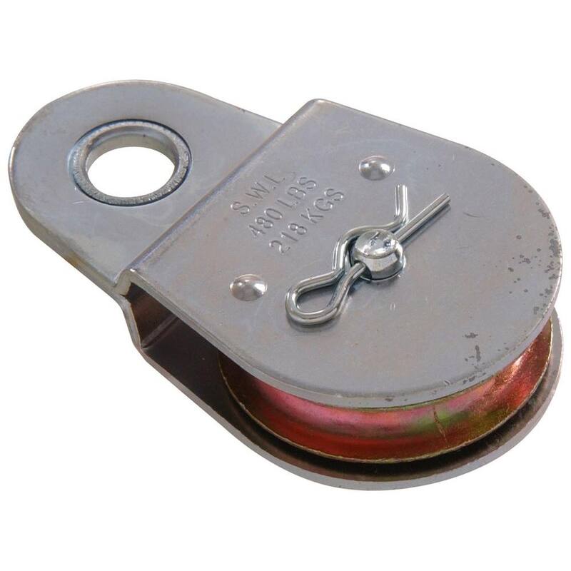 Hardware Essentials Zinc Die-Cast Single Sheave Fixed Pulley (3") - 852493.0