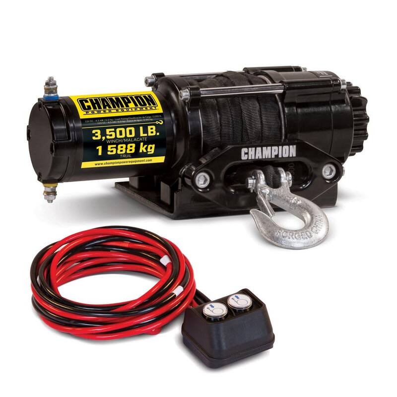 Champion Power Equipment ATV/UTV Synthetic Rope Winch Kit with Hawse Fairlead - 100428