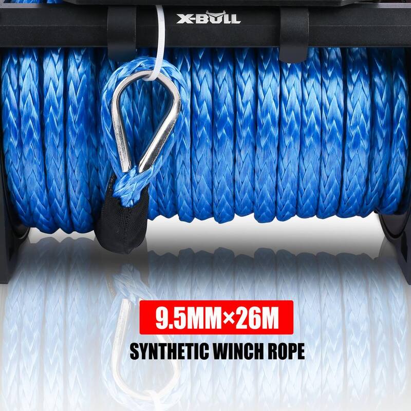 Damodpoy 12-Volt 12000 lbs. Electric Winch Synthetic Rope Trailer Towing for Truck Jeep SUV - XB-006-S