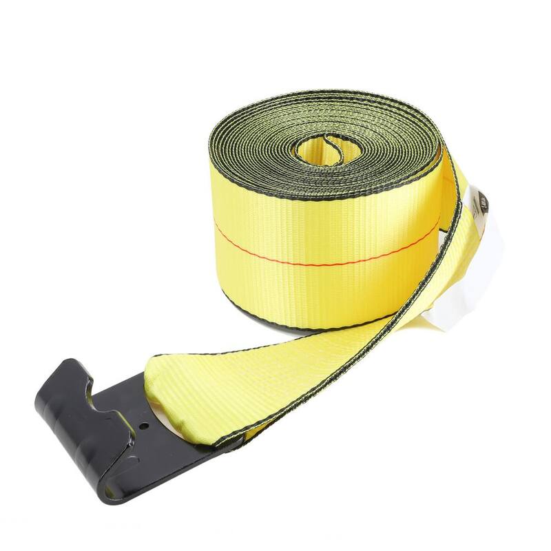 BRIDGELAND 4 in. x 30 ft. 5400 lb. Working Load Limit Capacity Winch Straps with Flat Hooks (6-Pack) - 91097