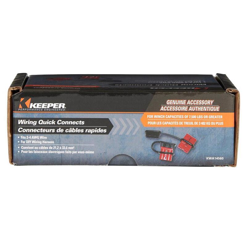 Keeper Winch Quick Connects for 2 -4 AWG Wire - KWA14560-1