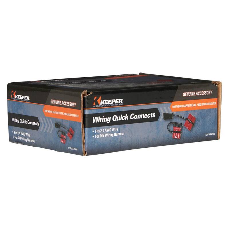 Keeper Winch Quick Connects for 2 -4 AWG Wire - KWA14560-1