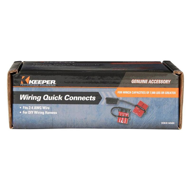 Keeper Winch Quick Connects for 2 -4 AWG Wire - KWA14560-1