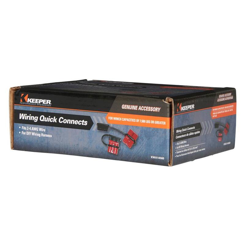 Keeper Winch Quick Connects for 2 -4 AWG Wire - KWA14560-1