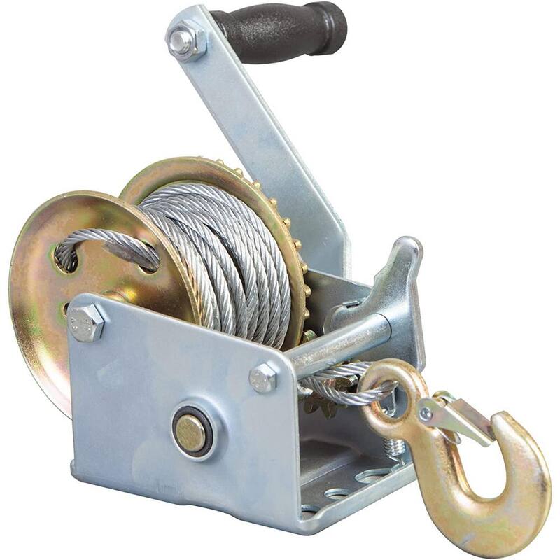 ROAD DAWG 600 lbs. Capacity Hand Crank Boat Winch with 26.3 ft. Cable - ATRT1061CD