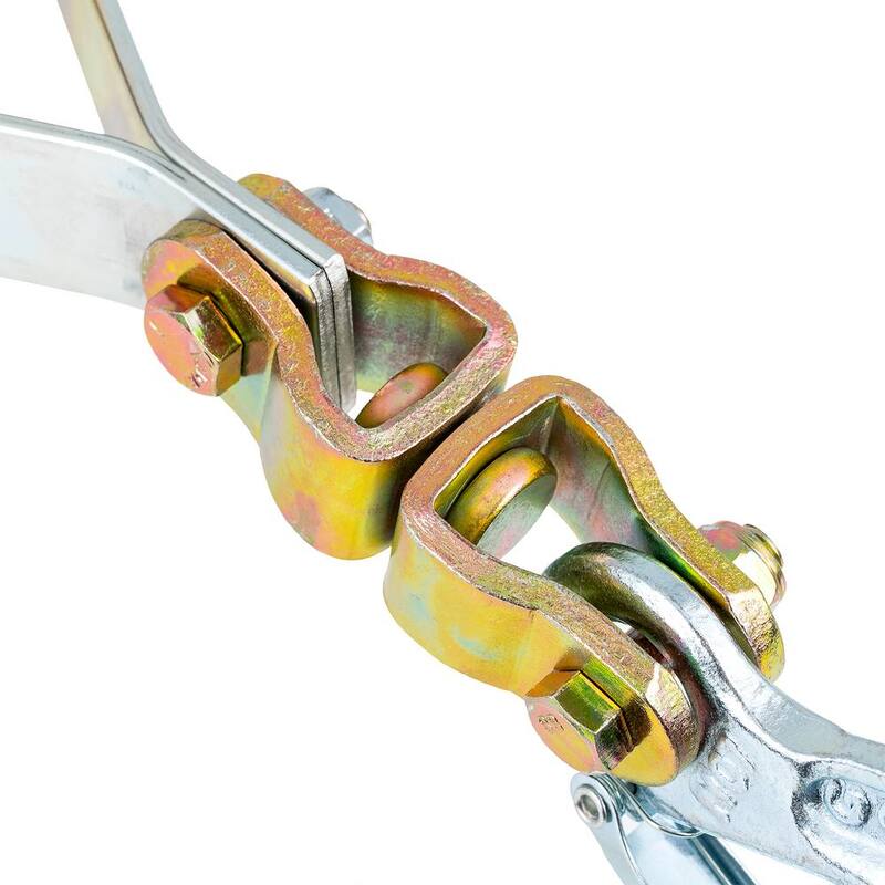 Maasdam Pow'R Pull 4,000 lb. 2-Ton Capacity 12 ft. Max Lift 10:1 Leverage Web Strap Puller Come Along Tool - WS-2