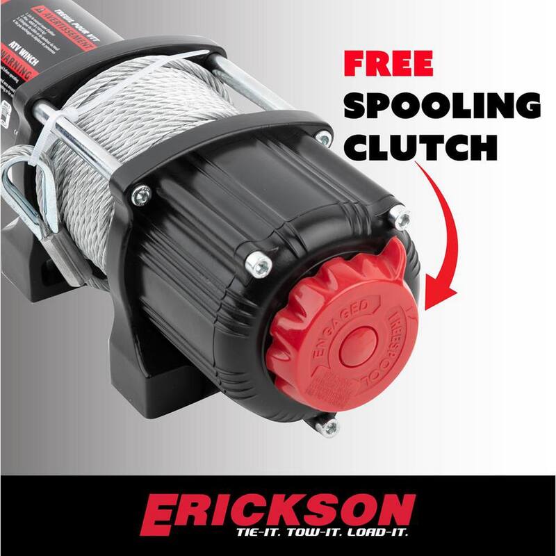 Erickson 12-Volt DC 40 ft. 4000 lb. Electric Winch - 06428