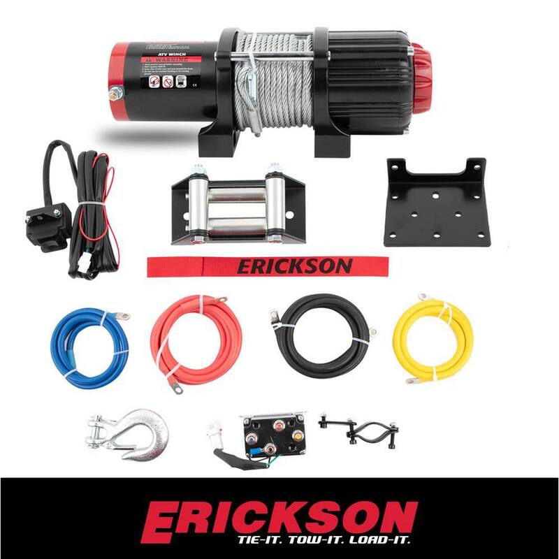 Erickson 12-Volt DC 40 ft. 4000 lb. Electric Winch - 06428