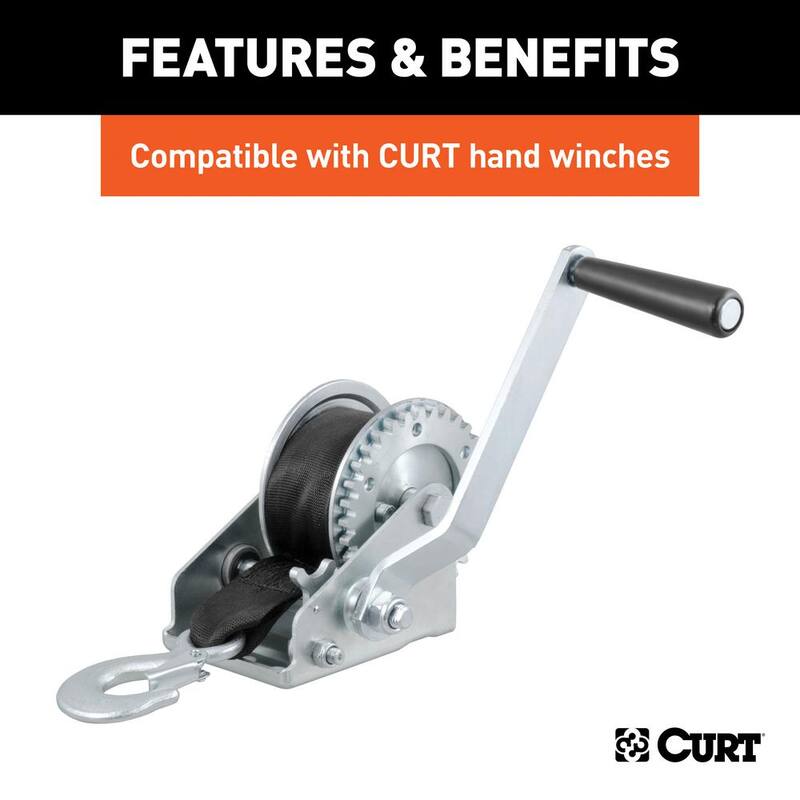 CURT 20' Winch Strap with Snap Hook (1,100 lbs.) - 29451