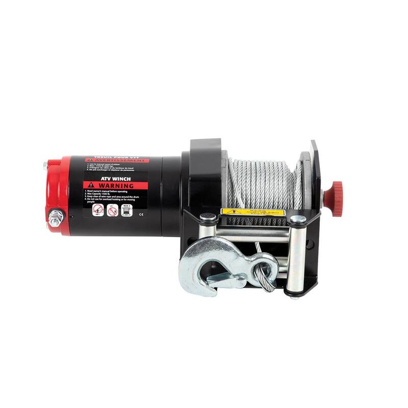 Erickson 12-Volt DC 50 ft. 1500 lb. Electric Winch - 06420