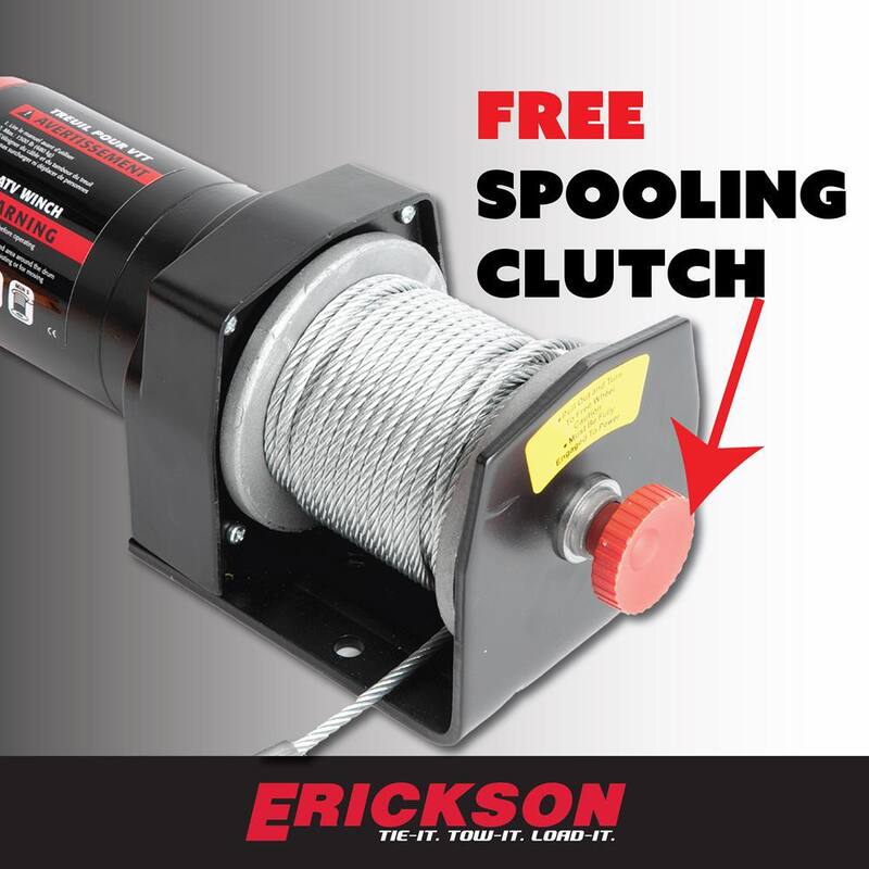Erickson 12-Volt DC 50 ft. 1500 lb. Electric Winch - 06420