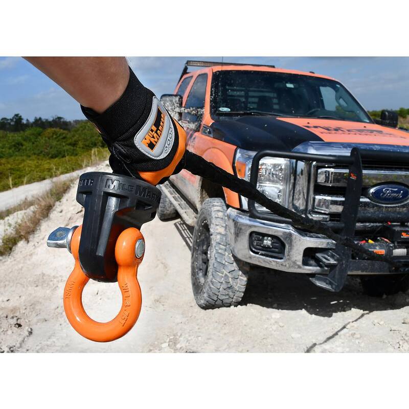 MILE MARKER Rope and Steel Cable Winch Shackle Mount - 60-12166