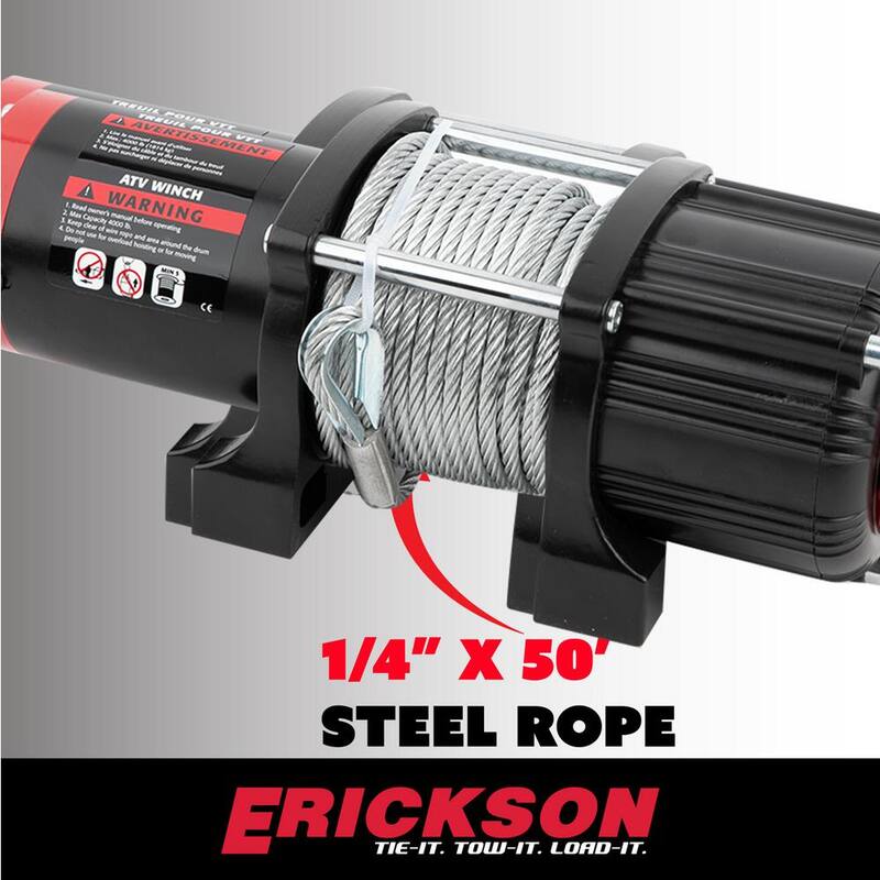 Erickson 12-Volt DC 50 ft. 5000 lb. Electric Winch - 06430