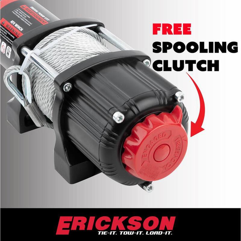 Erickson 12-Volt DC 50 ft. 5000 lb. Electric Winch - 06430