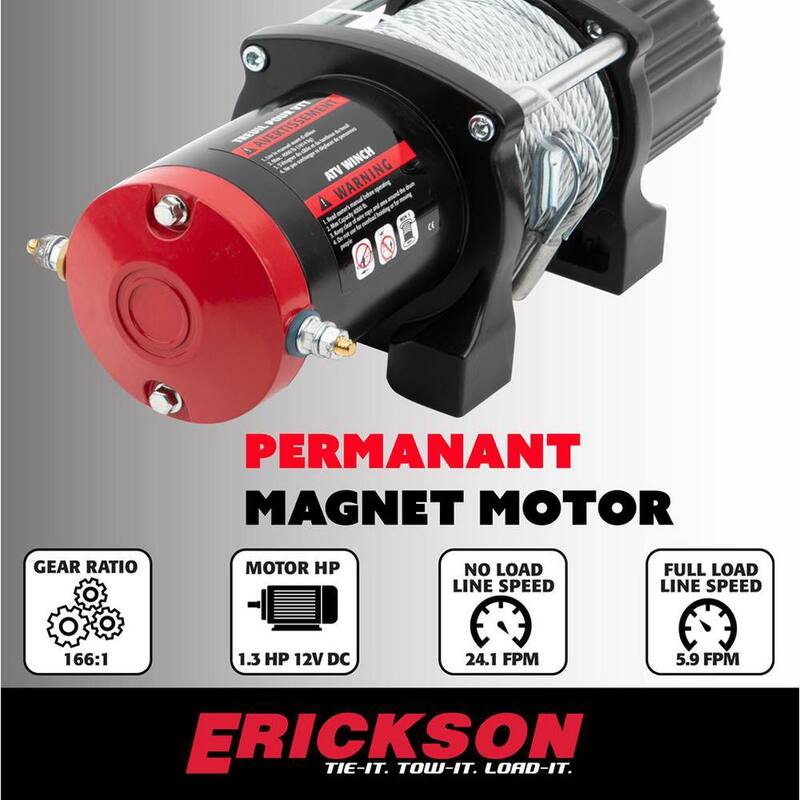Erickson 12-Volt DC 50 ft. 5000 lb. Electric Winch - 06430