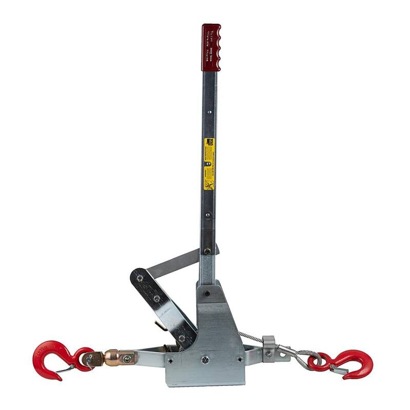 Maasdam Pow'R Pull 6,000 lb. 3-Ton Capacity 12 ft. Max Lift 35:1 Leverage Winch Puller Come Along Tool with Included Cable - 6000S