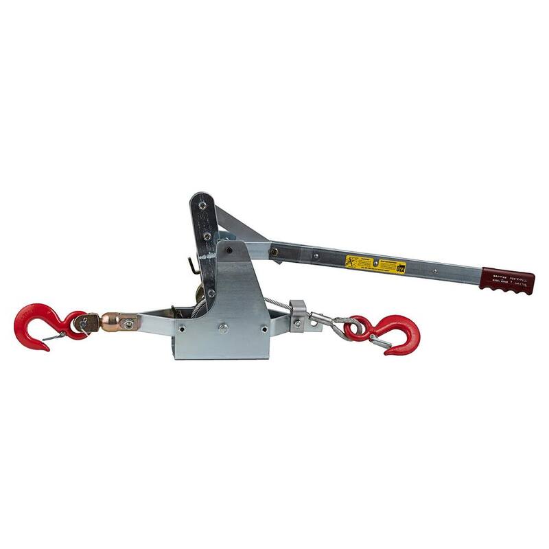 Maasdam Pow'R Pull 6,000 lb. 3-Ton Capacity 12 ft. Max Lift 35:1 Leverage Winch Puller Come Along Tool with Included Cable - 6000S