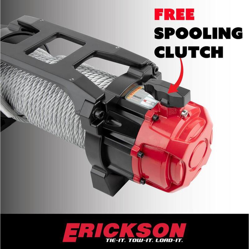 Erickson 12-Volt DC 85 ft. 9500 lb. Electric Winch - 06434