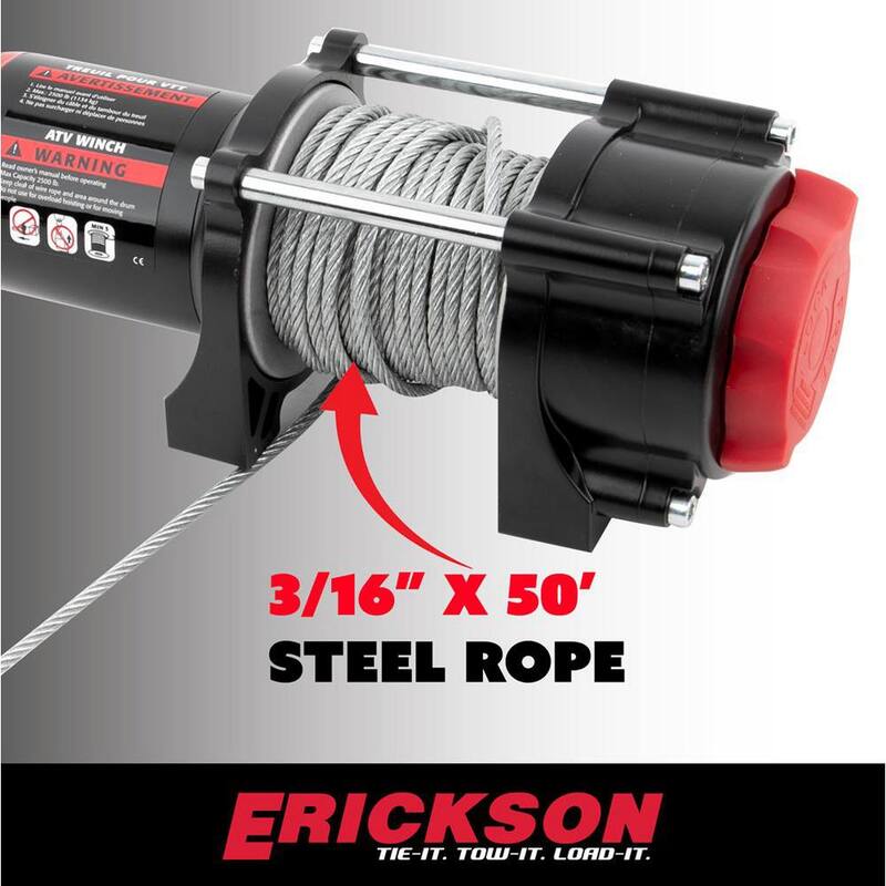 Erickson 12-Volt DC 50 ft. 2500 lb. Electric Winch - 06422