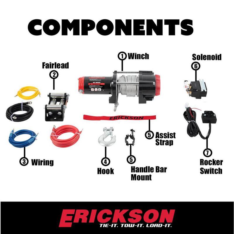 Erickson 12-Volt DC 50 ft. 2500 lb. Electric Winch - 06422
