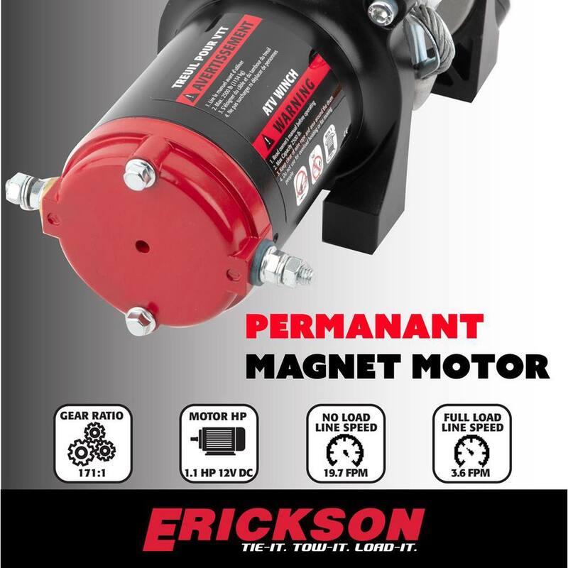 Erickson 12-Volt DC 50 ft. 2500 lb. Electric Winch - 06422