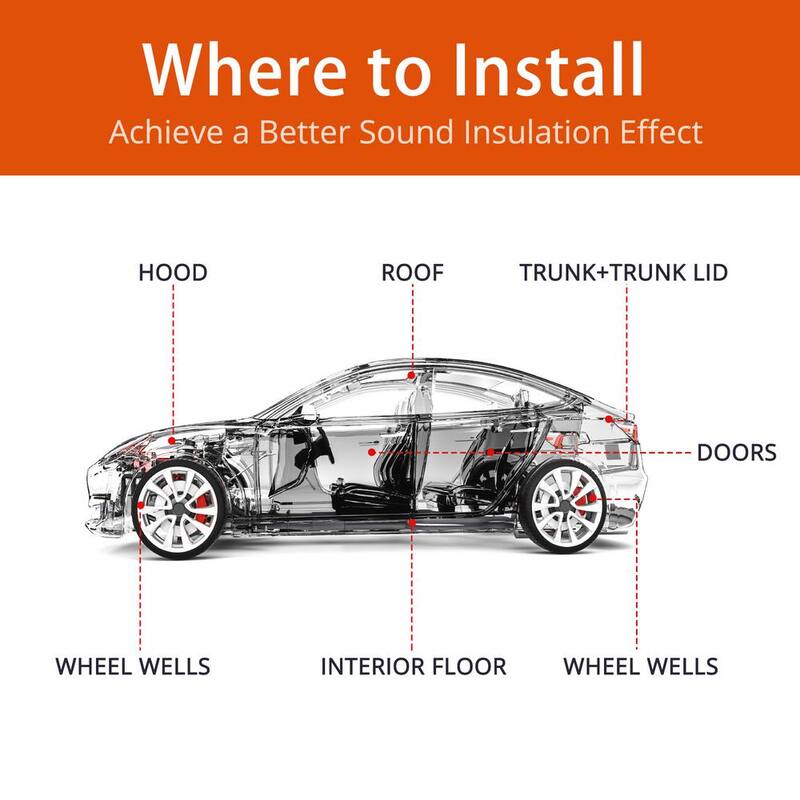 Wellco 15.7 in. x 11.8 in. Automobile Insulation 157 mil PE Foam Car Sound Defenders, 28 pack - CSD44030PE28W