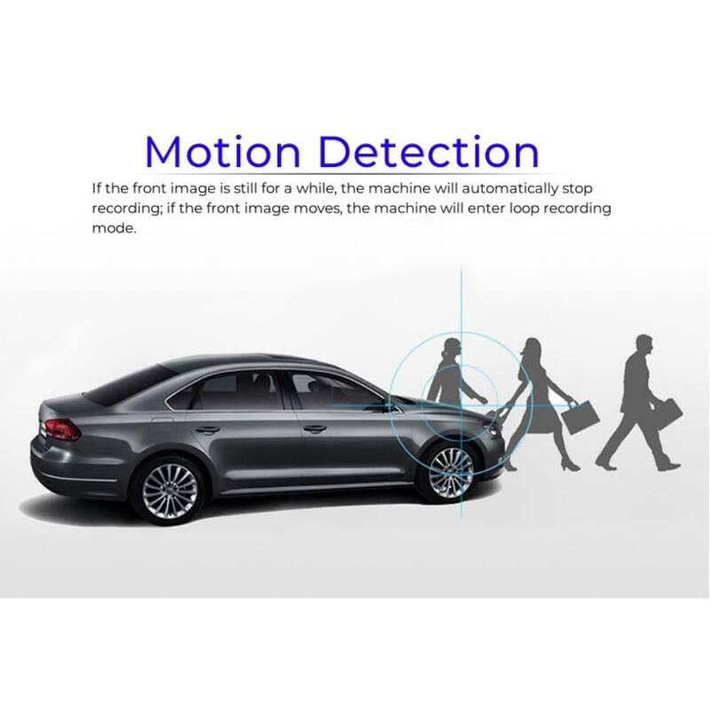 Lukyamzn 3 in. Screen Dual Dash Cam with Front Rear Camera Parking Monitor G-Sensor Motion Detection Loop Recording - SA2127B001