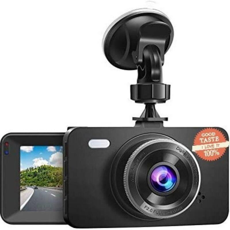 Lukyamzn 3 in. Screen Dual Dash Cam with Front Rear Camera Parking Monitor G-Sensor Motion Detection Loop Recording - SA2127B001