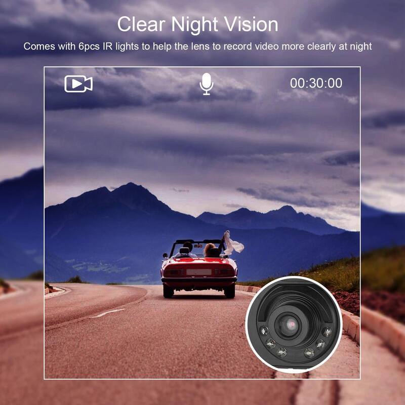 Etokfoks 1080P Car DVR Camera Dash Cam Camcorder 90 Degree Angle Loop Recording Night Vision - MLSA21OT006