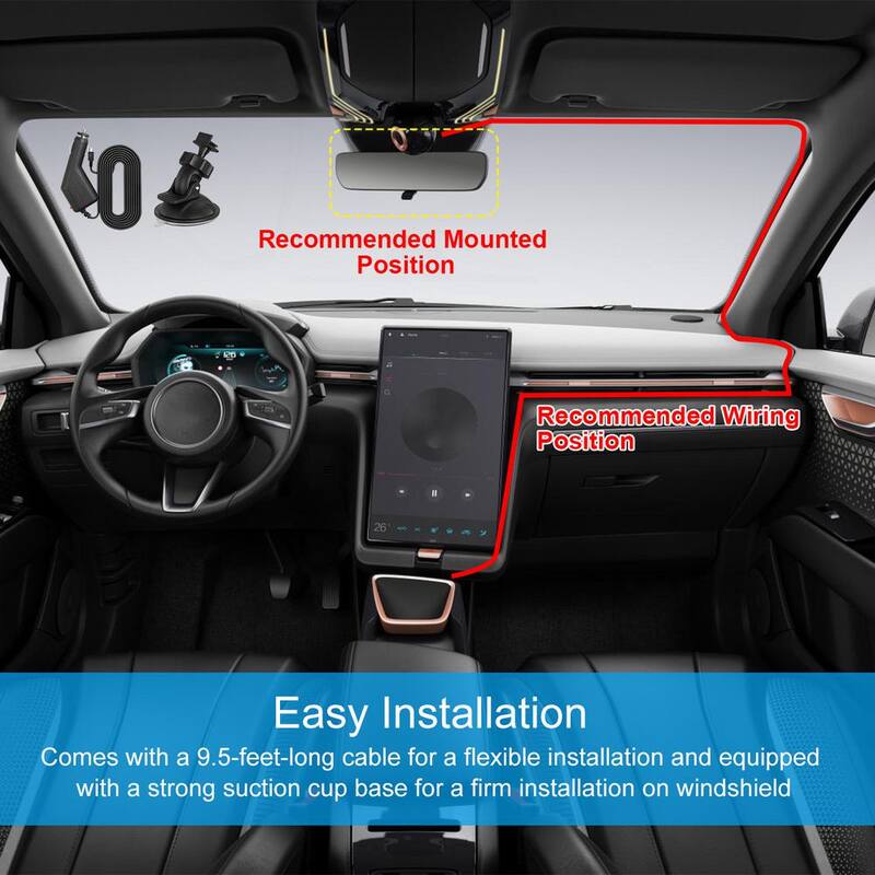 Etokfoks 1080P Car DVR Camera Dash Cam Camcorder 90 Degree Angle Loop Recording Night Vision - MLSA21OT006