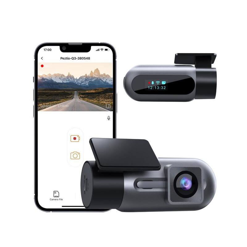 Etokfoks WiFi FHD 1080P Mini Front Dash Camera with Night Vision, 24 Hours Parking Mode, WDR, Loop Recording, G-Sensor, APP - MLSA04-4LT115