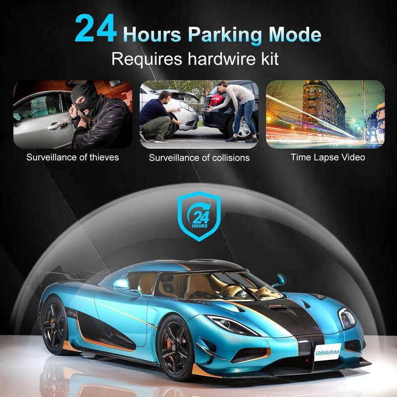 Etokfoks 4K Mirror Dash Cam Front and 1080P Rear View with 10 in. IPS Touch Screen Rear View Smart Dual Camera Free 64GB Card - MLSA04-4LT096