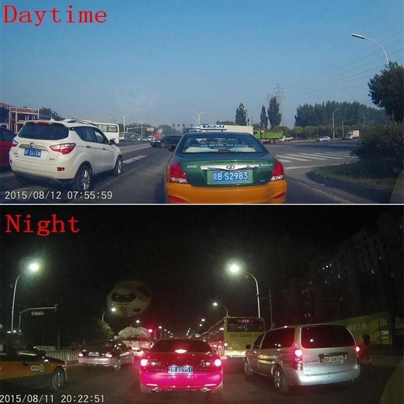 Etokfoks 4.3 in. Rear View Mirror Video Recorder Back Up Car Camera Dual Lens with Night Vision Front & Rear for Backup Security - MLSA04-4LT091