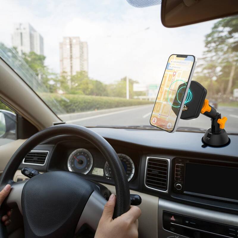 Armor All Wireless Charging Car Phone Mount, Turns 360-Degrees, USB Cable Included - AWC8-1006-BLK