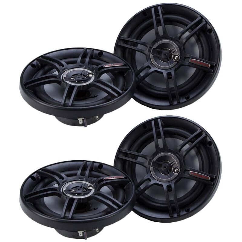 MAXXSONICS Crunch 300-Watt 6.5 in. 3-Way 4 Ohms CS Speakers, Black (2-Pack) - 2 x CS-653