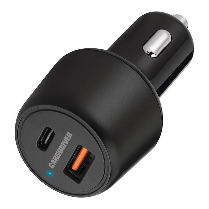 Car and Driver 48W QC & PD Car Charger - CAD-3175BK