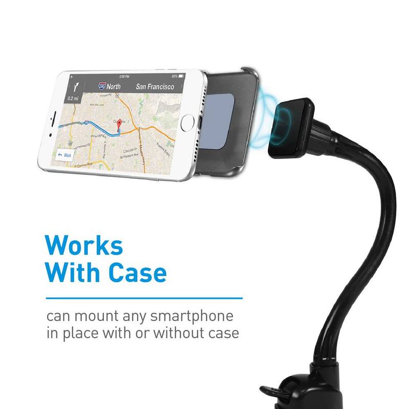 Macally Car Magnet Mount for Vehicle with Extended Arm - MGripMagXL
