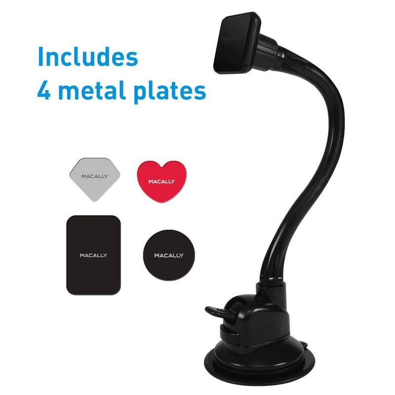 Macally Car Magnet Mount for Vehicle with Extended Arm - MGripMagXL