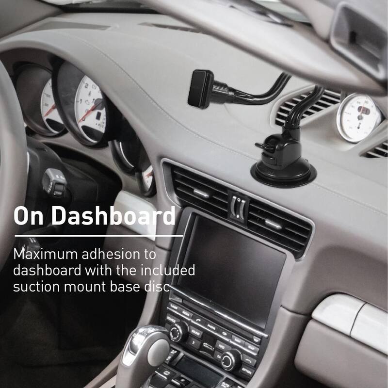 Macally Car Magnet Mount for Vehicle with Extended Arm - MGripMagXL